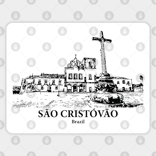São Cristóvão - Brazil Magnet by Lakeric